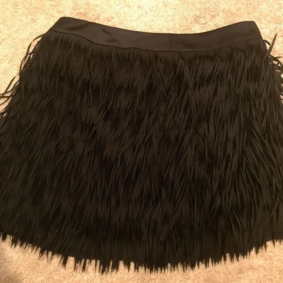 Express fringe mini skirt